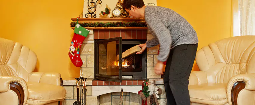 Rusted Metal Fireplace Restoration in Lebanon, Ohio